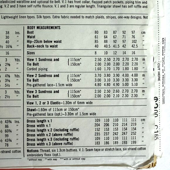 Vtg 80s Simplicity 5495 Sundress Tucks Wrap Embroidery Cottagecore Pattern Sz 12 - Picture 3 of 3